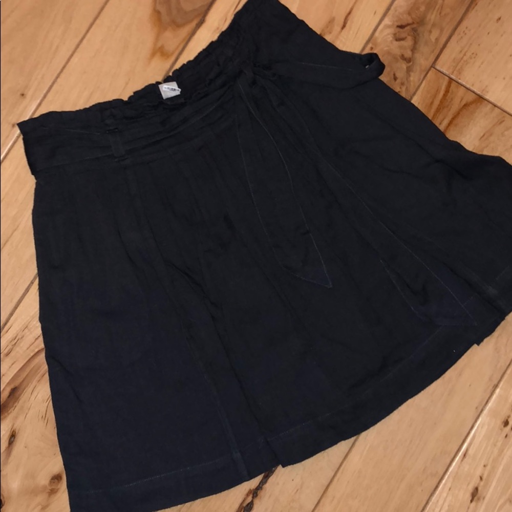 Dark Grey Skirt with Bow
